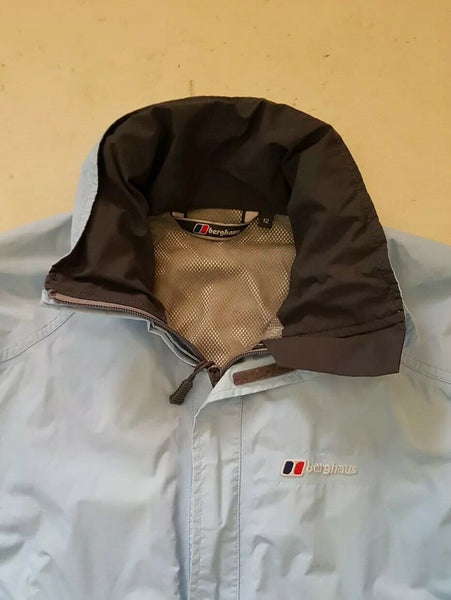 Berghaus Jacket Coat Womens UK 12 Aquafoil Blue Waterproof Mesh Lined Hooded