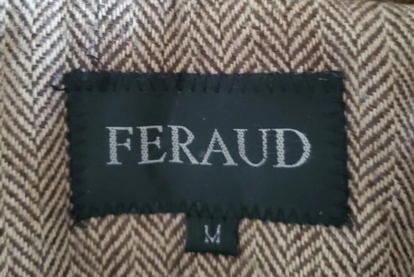FERAUD Field Jacket Coat Mens M Tan Finest Italian Gaberdine Fabric