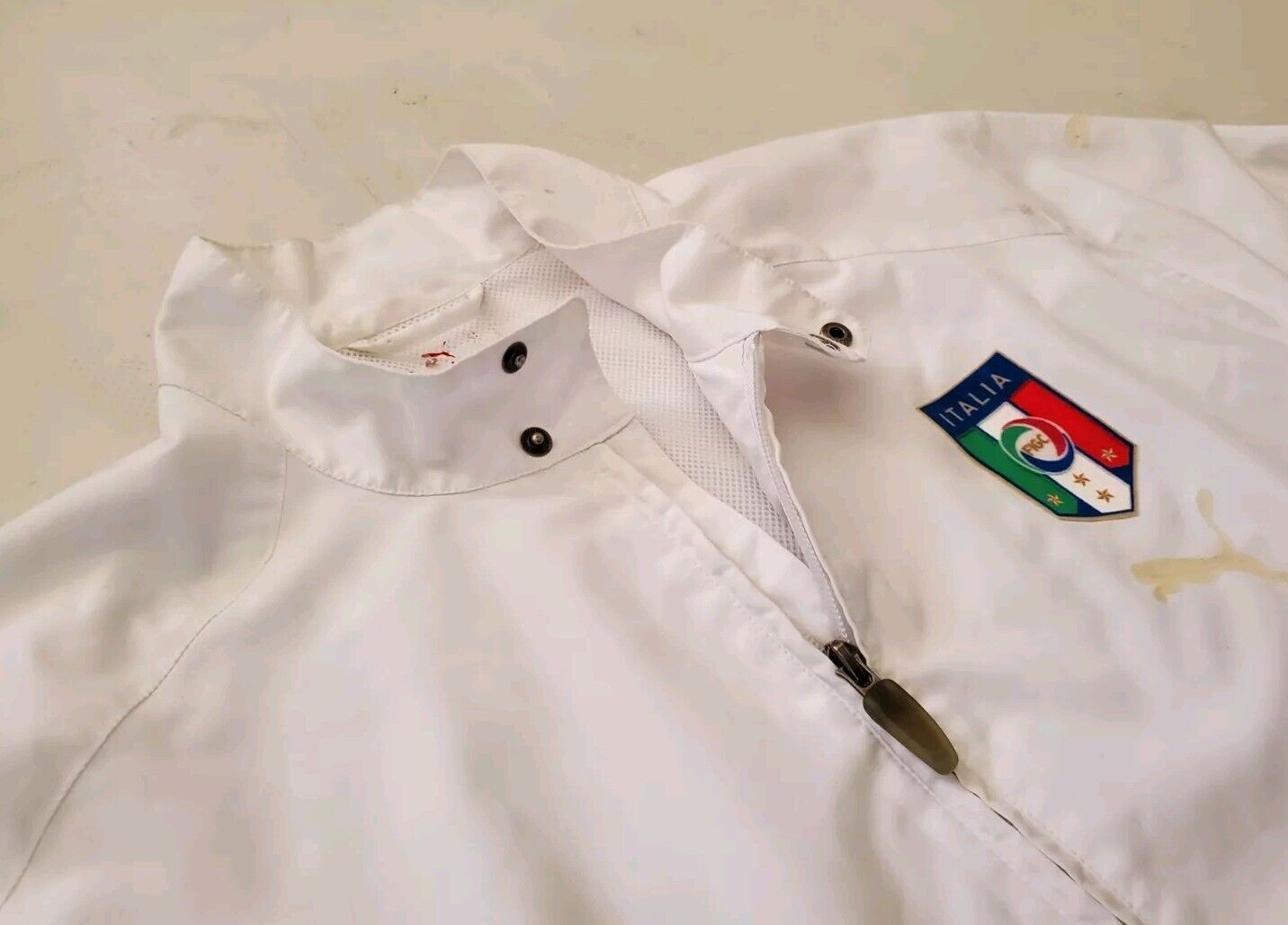 Puma Italy Italia Jacket Coat Mens XL Fifa World Cup Brazil 2014 White