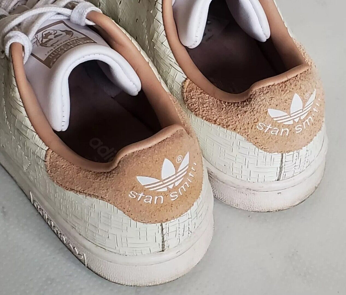 ADIDAS Stan Smith Womens Uk 6 Eu 39 White Striated Leather Pink Suede