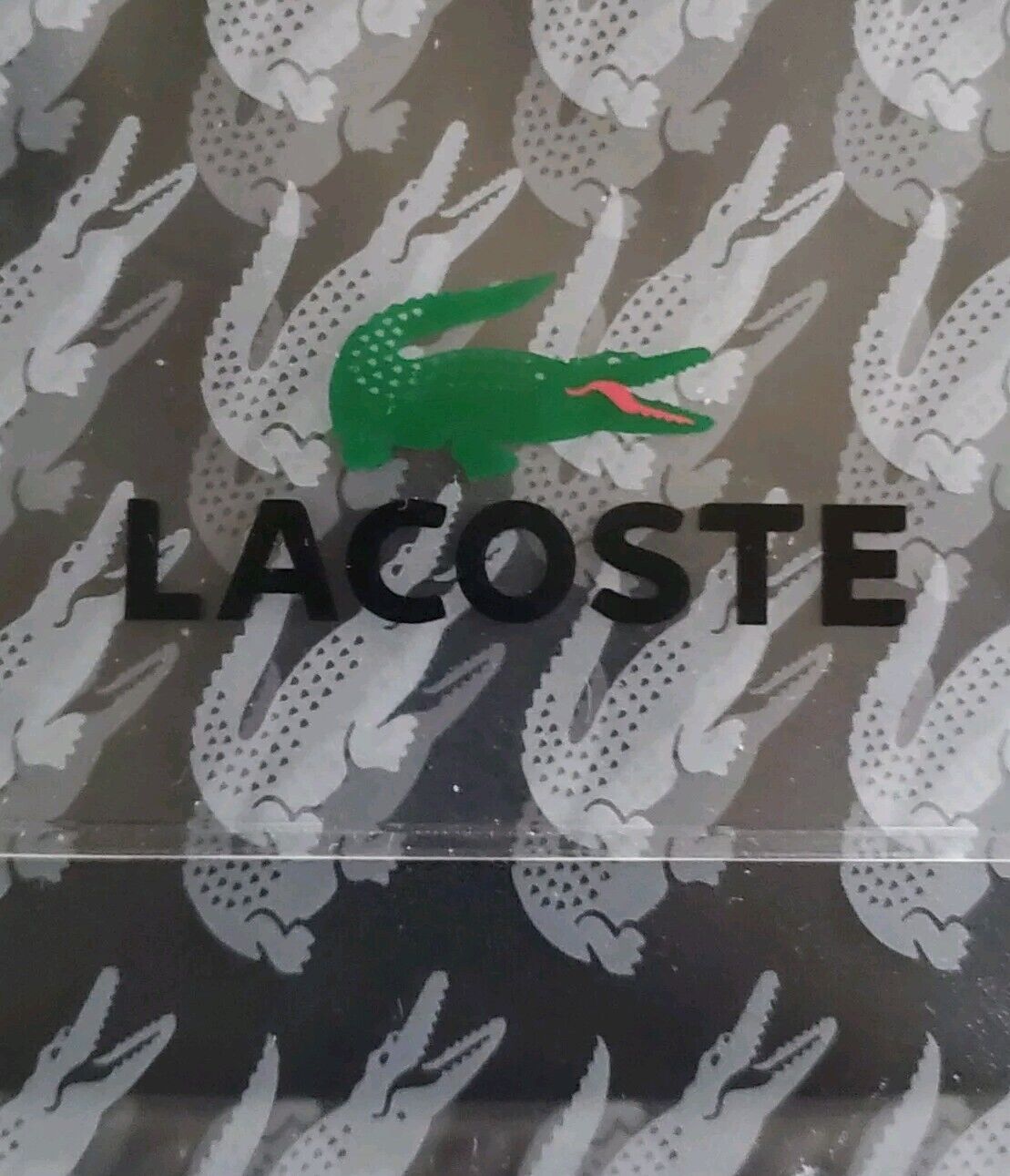 LACOSTE Swimming Costume Swimsuit 1 Piece Black Spellout Size XS New With Pouch