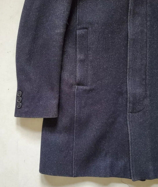 Ted Baker Trench Coat Jacket Mens M TB Size 4 Charcoal Grey Wool Blend