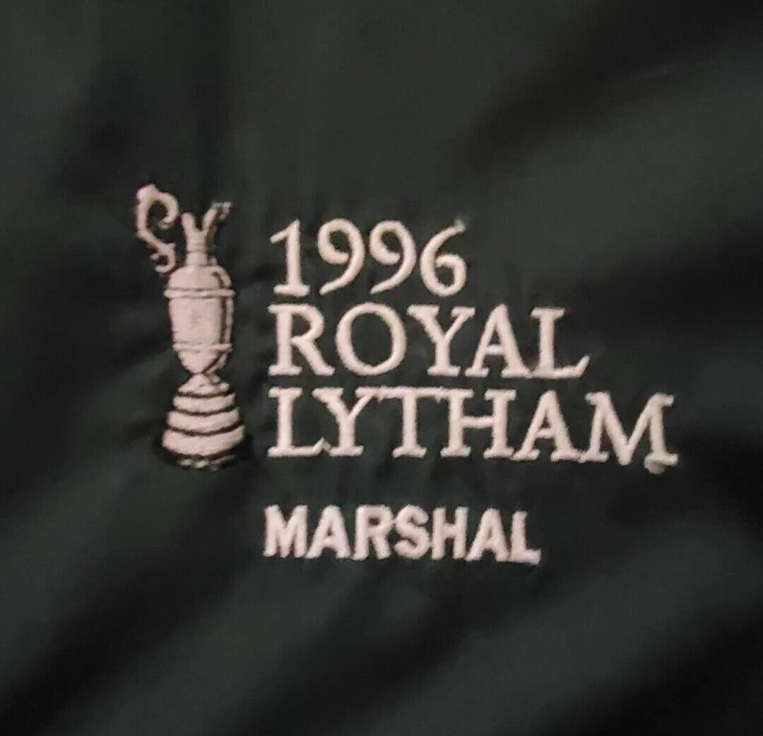 British Open Golf Championship Jacket Mens L Royal Lytham Vintage 1996 Green Red
