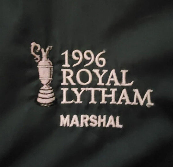 British Open Golf Championship Jacket Mens L Royal Lytham Vintage 1996 Green Red