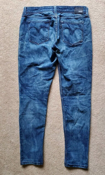 Womens Levis Jeans Demi Curve Skinny W 30 L 32 Blue Denim Red Tab C1
