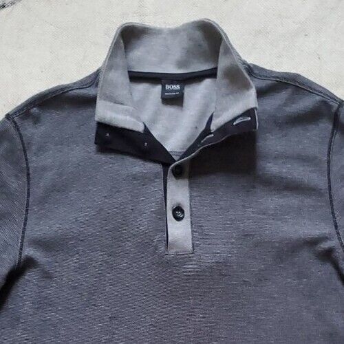 HUGO BOSS Jumper Sweatchort Mens M Grey High Collar