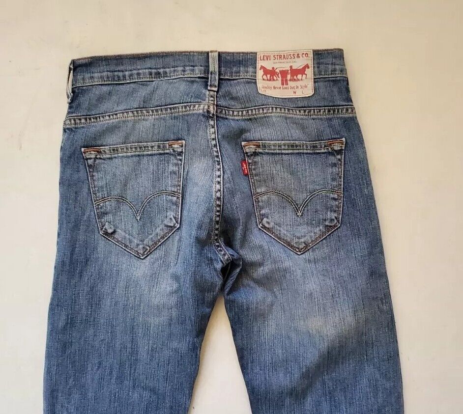 LEVIS 273 Jeans Mens W 29 L 32 vintage straight slim fit blue denim red tab