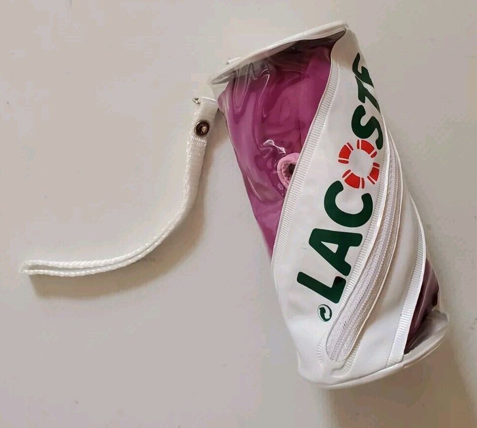 LACOSTE Bikini Swimsuit 1 Piece Size M Berry Purple New With Pouch