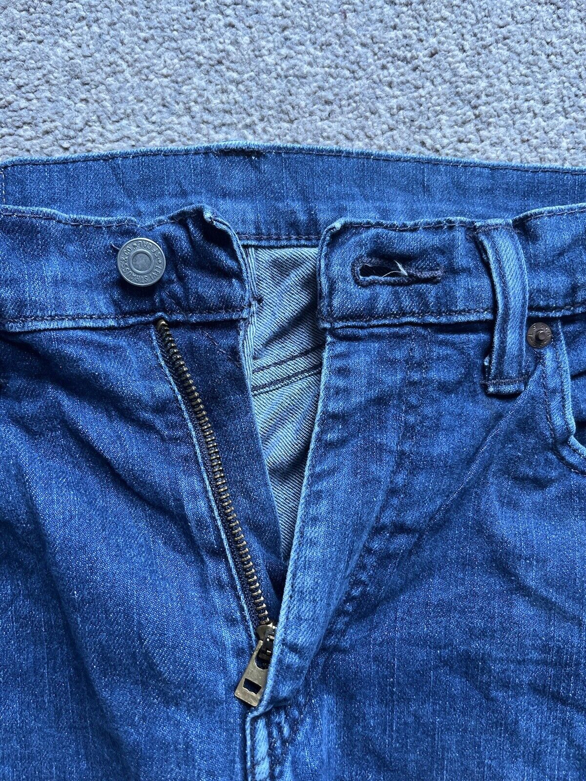 LEVIS 511 JEANS Mens W 34 L 32 vintage blue denim red tab regular fit A112