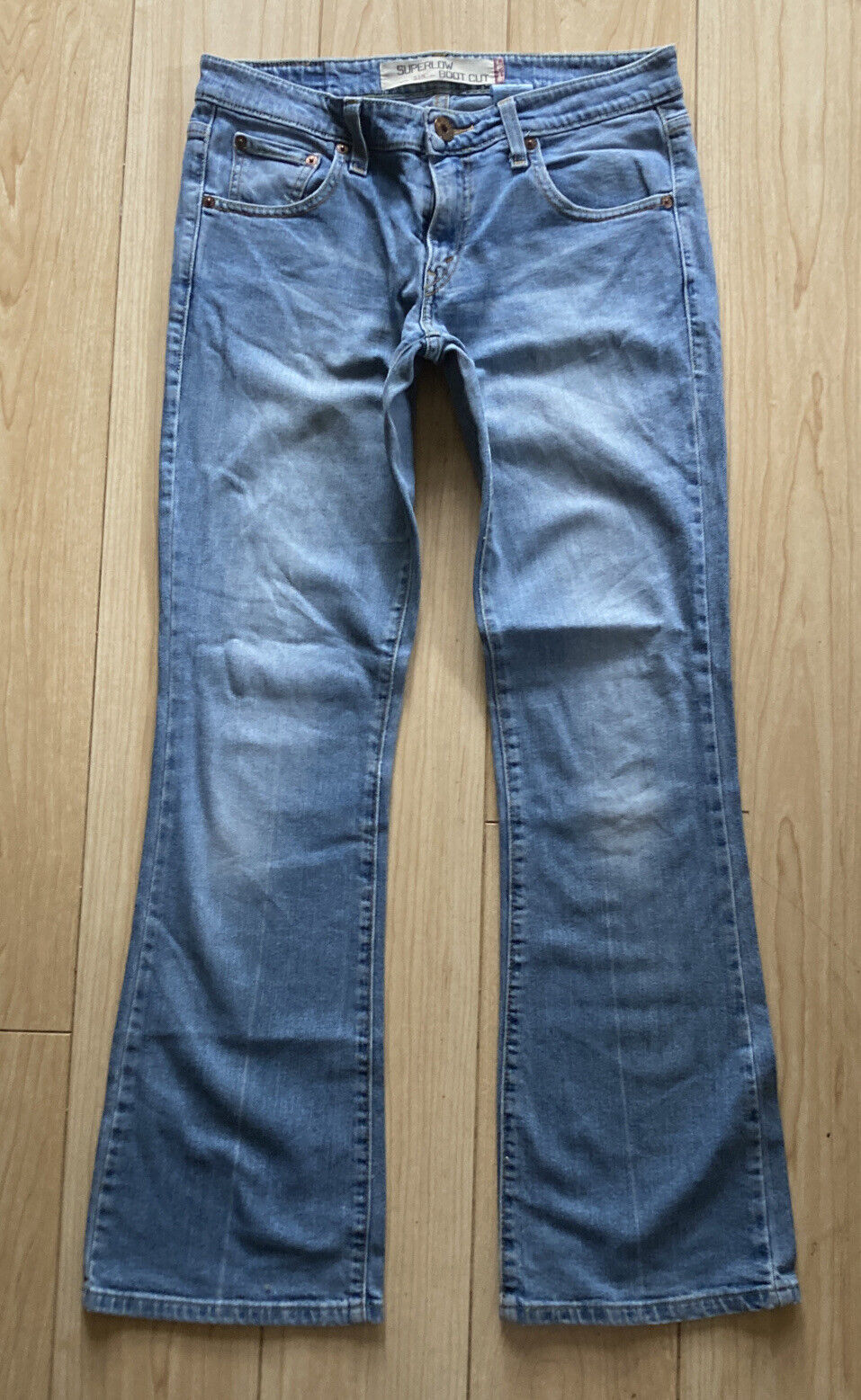 LEVIS 518 Jeans Womens W 30 L 30 Bootcut Fit Blue Denim Red Tab - 196