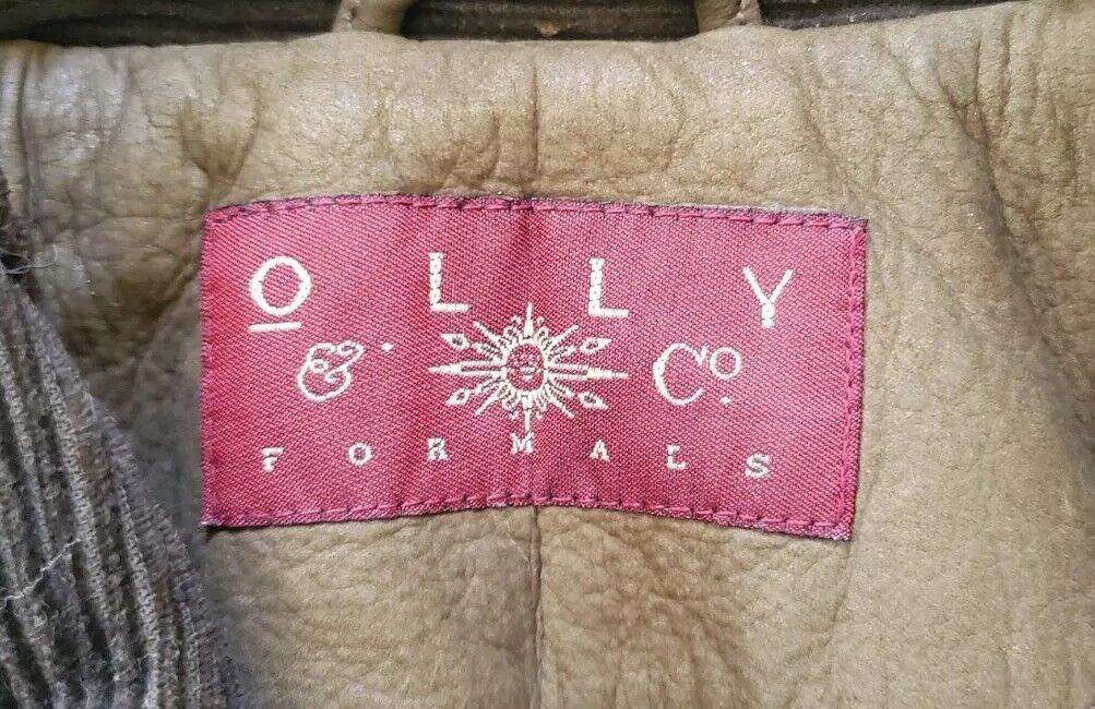Olly And Co Leather Coat Mens S Field Jacket Green