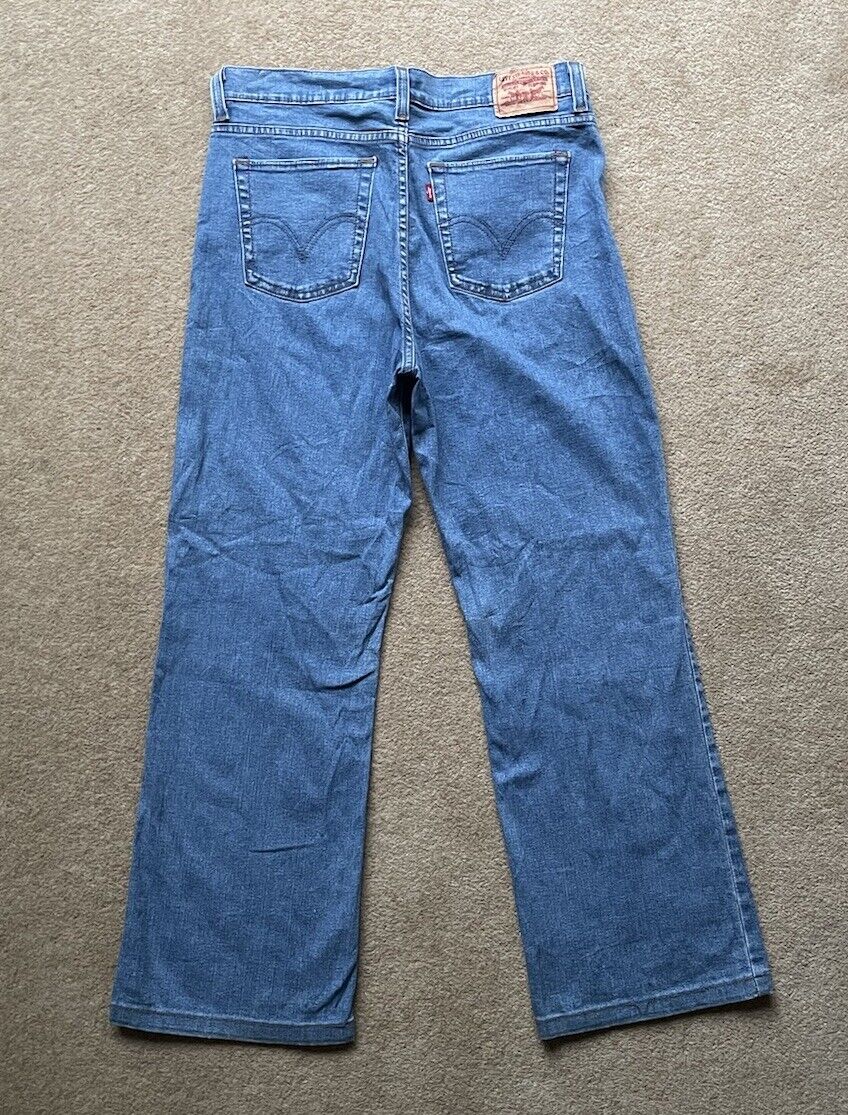 Womens Levis Jeans 512 Loose Fit W 32 L 28 Blue Denim Red Tab C2