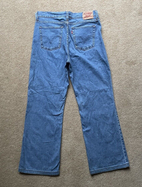 Womens Levis Jeans 512 Loose Fit W 32 L 28 Blue Denim Red Tab C2
