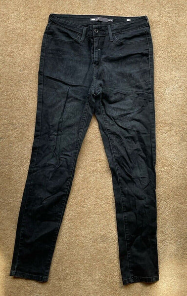 Womens Levis Jeans Skinny Legging W 30 L 32 Black Denim Red Tab C15