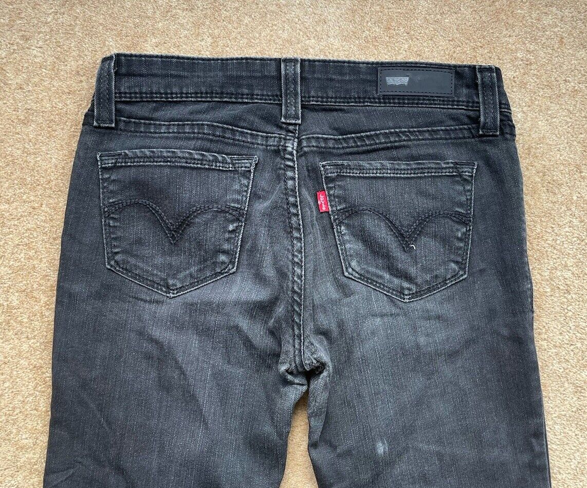 Womens Levis Jeans 511 W 26 L 30 Slim Fit Black Denim Red Tab C16