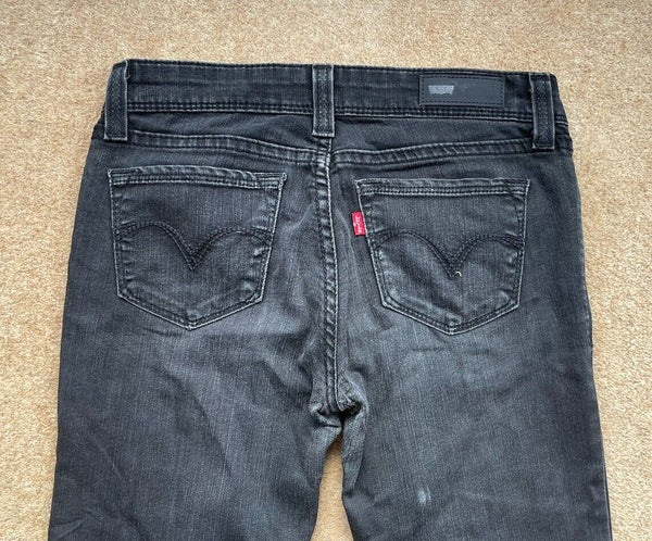 Womens Levis Jeans 511 W 26 L 30 Slim Fit Black Denim Red Tab C16