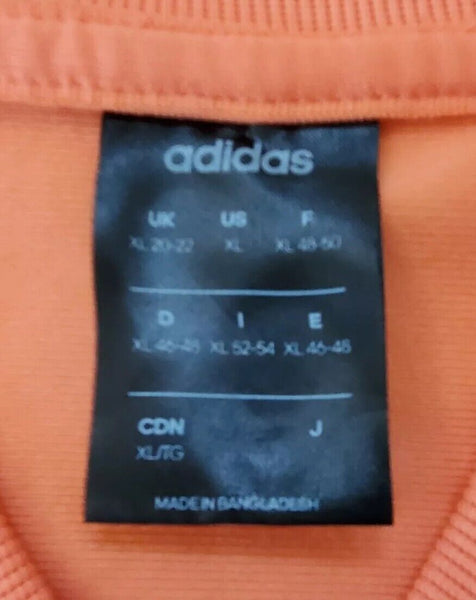 Adidas Firebird Tracksuit Top Jacket Mens L Orange White Stripes Rare