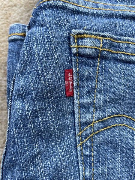 Womens Levis Jeans 518 Bootcut W 28 L 29 Blue Denim Red Tab C7