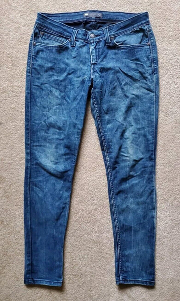 Womens Levis Jeans Demi Curve Skinny W 30 L 32 Blue Denim Red Tab C1