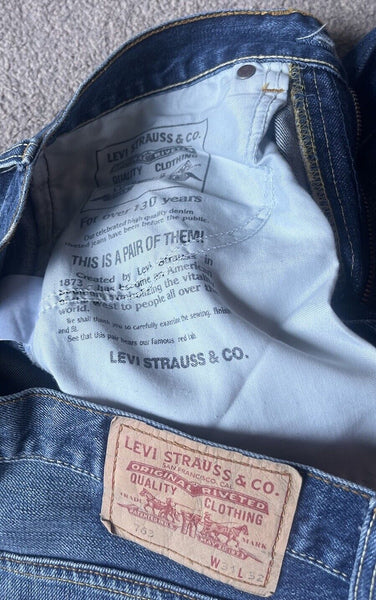 LEVIS 763 Jeans Mens W 31 L 32  vintage blue denim red tab regular fit A146
