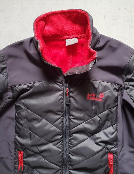 JACK WOLFSKIN Jacket Womens L Flexshield Insulated Grey and Red Was £180