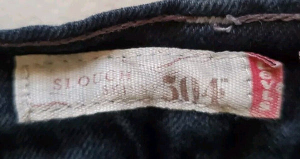 LEVIS 304 Jeans Womens W 30 L 32 Slouch Skinny Fit Stretch Blue Denim Red Tab