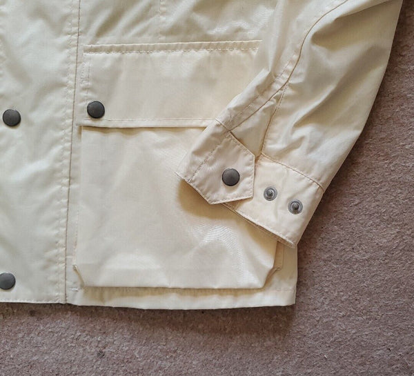Belstaff Jacket Rallymaster 350 Pro Womens Size M 42 Ivory Nylon Motorcycle