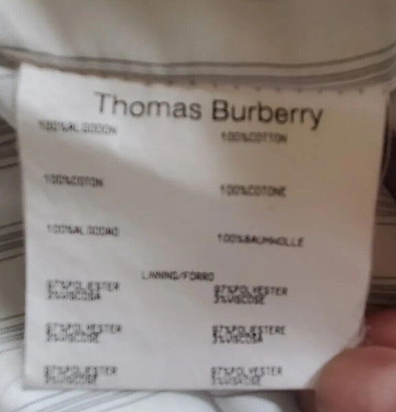 Burberry Trench Coat Mac Womens M Ivory Lightweight Belted - Was £650