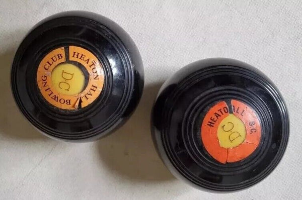 CBBS Crown Green Bowls X 2 Bias 3 Full 5 1/8 Black 3lb 8oz