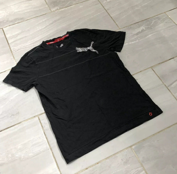 PUMA T Shirt Tshirt Mens S Black Printed Logo