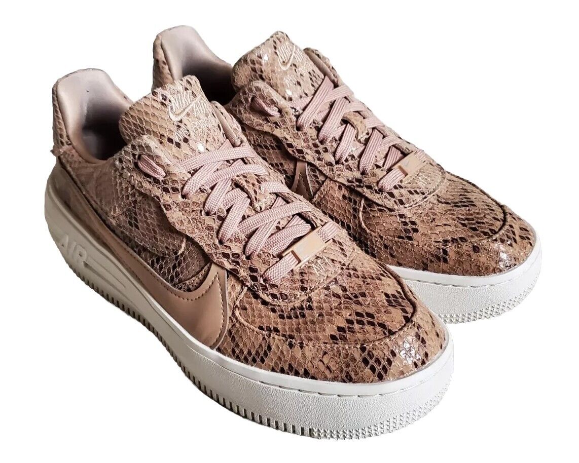 Womens Nike Air Force 1 PLT.AF.ORM Trainers Snakeskin Uk 6.5 Eur 40.5