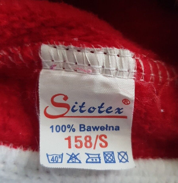 Vintage Y2K Polska Polish Hoodie - Coat of Arms Eagle Mens S White Red