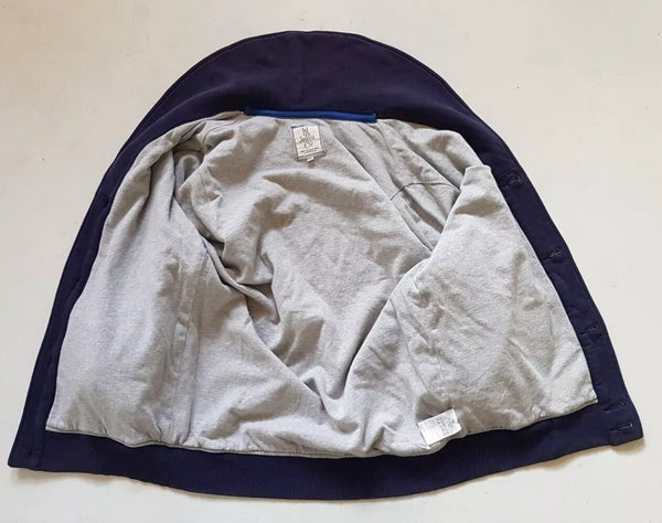 HENRI LLOYD Jacket Mens XL Navy Blue Jersey Shawl Collar - Retro USA Tennis Club