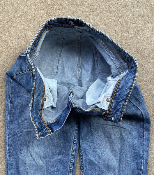 Womens Levis Jeans 627 Straight Fit W 27 L 34 Blue Denim Red Tab C6