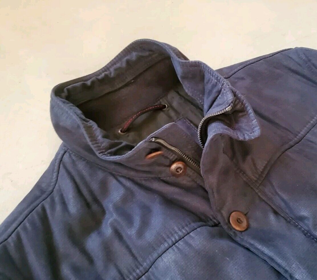Bugatti Puffer Jacket Coat Mens L Navy Blue Designed In Germany