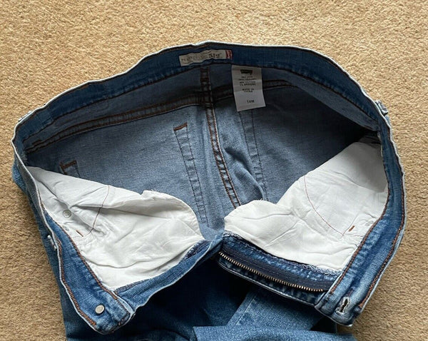 Womens Levis Jeans 512 Loose Fit W 32 L 28 Blue Denim Red Tab C2