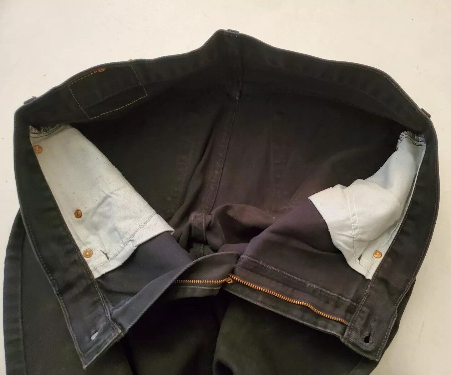 LEVIS 751 JEANS Mens W 38 L 32 Classic Fit Vintage Black Denim Red Tab