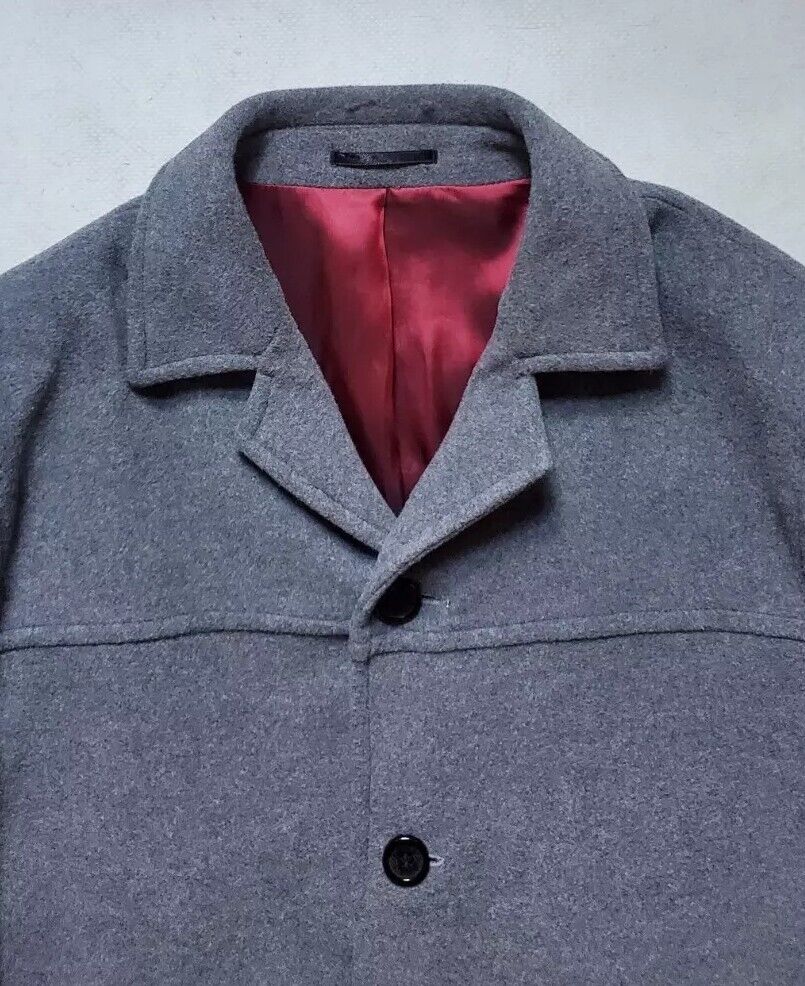 Remus Uomo Field Jacket Coat Mens UK 42 Steel Grey Cashmere Wool