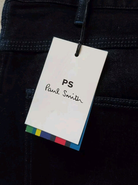PAUL SMITH Jeans Mens W 32 L 33 Slim Fit Utility Pants Cut Indigo Blue Denim