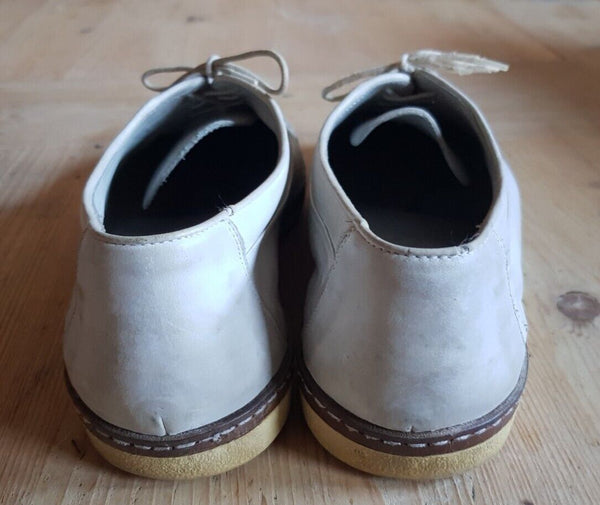 MARINOZZI Shoes Mens Uk 8 Eu 42 Cream Leather Handmade in Italy
