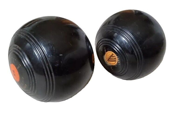 CBBS Crown Green Bowls X 2 Bias 3 Full 5 1/8 Black 3lb 8oz