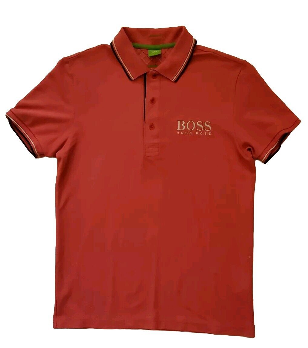 HUGO BOSS Golf Polo Shirt Mens S Moisture Manager Pink
