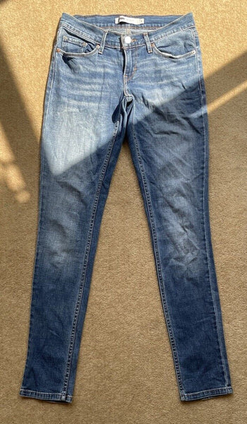 Womens Levis Jeans 542 Skinny W 26 L 32 Blue Denim Red Tab C4