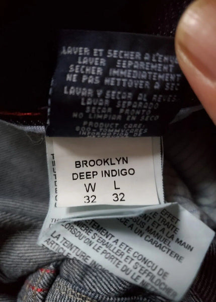 TOMMY HILFIGER Brooklyn Jeans Mens W 32 L 32 Indigo Blue Regular Fit  - VGC