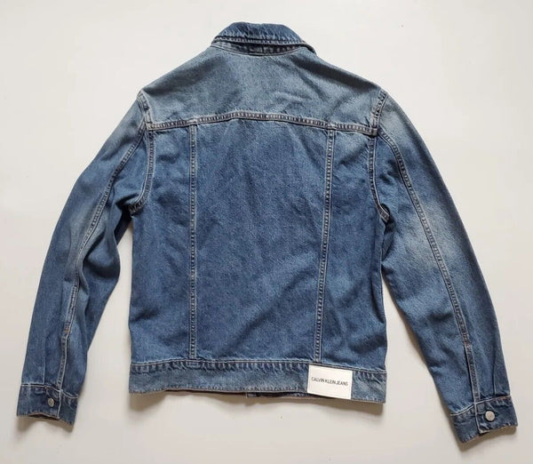Calvin Klein CKJ Denim Jacket Mens S Trucker Vintage Blue Cotton