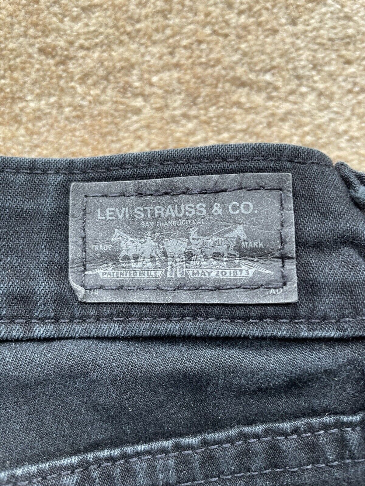 Womens Levis Jeans Skinny Legging W 30 L 32 Black Denim Red Tab C15