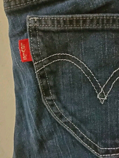 LEVIS 304 Jeans Womens W 30 L 32 Slouch Skinny Fit Stretch Blue Denim Red Tab