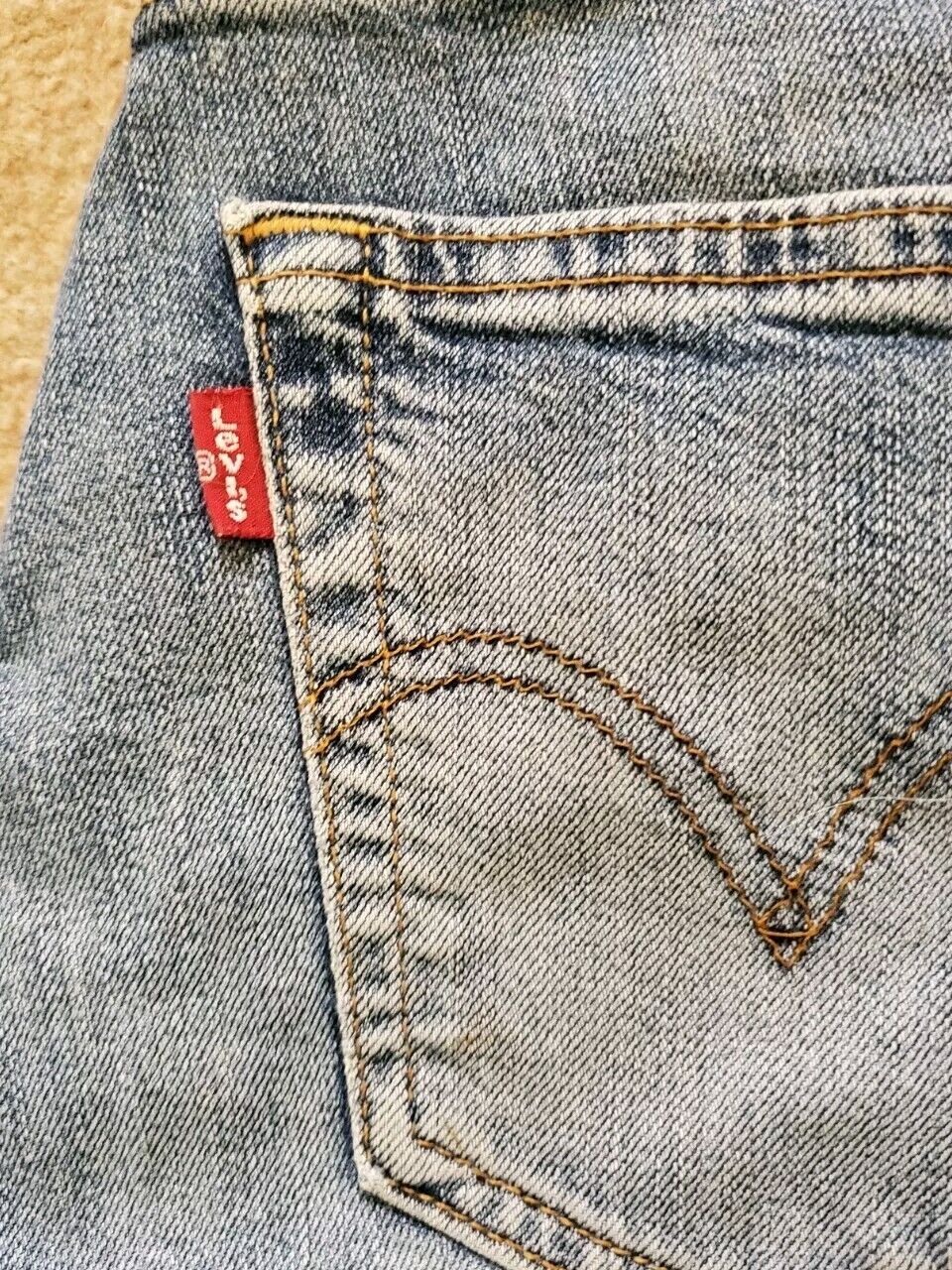 LEVIS 525 Cropped Jeans Womens W26 L24 vintage blue denim red tab