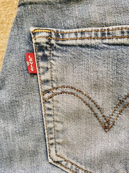 LEVIS 525 Cropped Jeans Womens W26 L24 vintage blue denim red tab