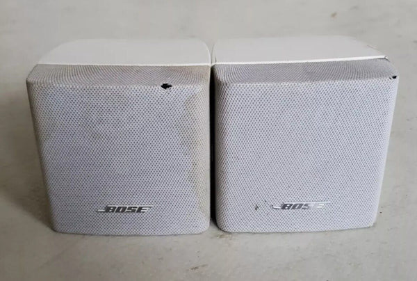 BOSE Acoustimass Cube Speakers x 2  White - Tested Fully Working